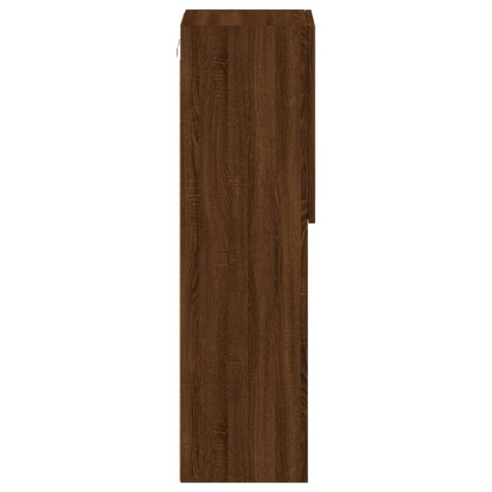 Meubles TV avec lumières LED 2 pcs chêne marron 30,5x30x102 cm – Image 8