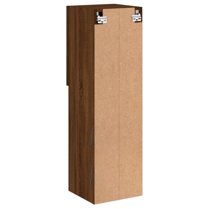 Meubles TV avec lumières LED 2 pcs chêne marron 30,5x30x102 cm – Image 9
