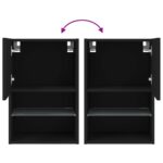 Meuble TV avec lumières LED noir 40,5x30x60 cm – Image 10
