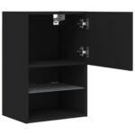 Meuble TV avec lumières LED noir 40,5x30x60 cm – Image 6