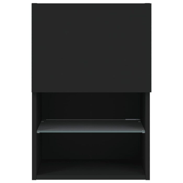 Meuble TV avec lumières LED noir 40,5x30x60 cm – Image 7