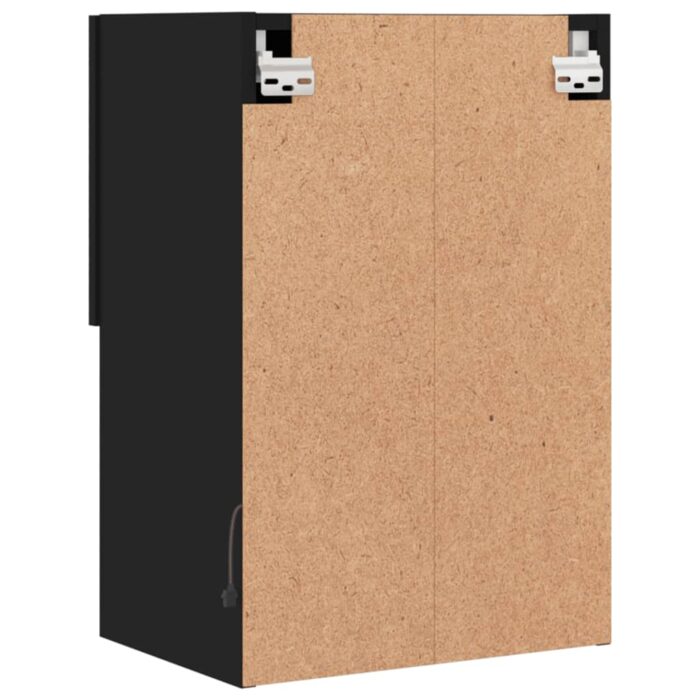 Meuble TV avec lumières LED noir 40,5x30x60 cm – Image 9