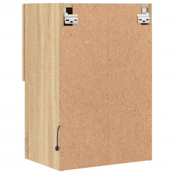 Meuble TV avec lumières LED chêne sonoma 40,5x30x60 cm – Image 9