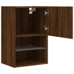 Meubles TV avec lumières LED 2 pcs chêne marron 40,5x30x60 cm – Image 6