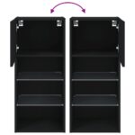 Meuble TV avec lumières LED noir 40,5x30x90 cm – Image 10