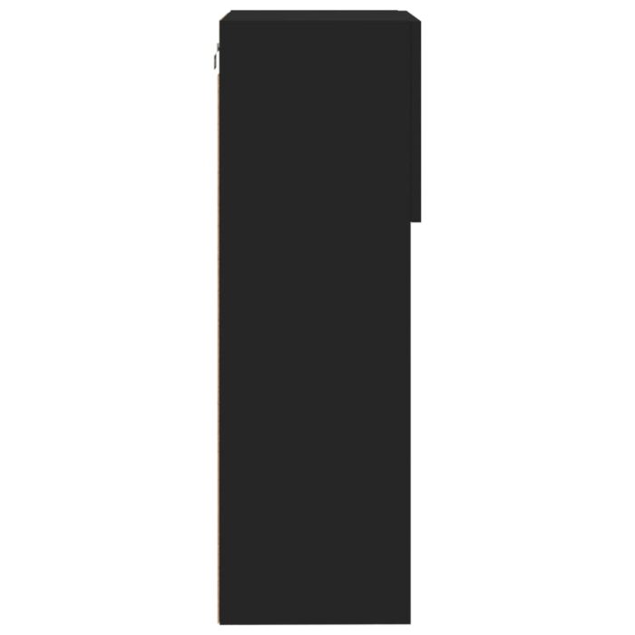 Meuble TV avec lumières LED noir 40,5x30x90 cm – Image 8