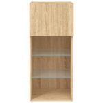 Meuble TV avec lumières LED chêne sonoma 40,5x30x90 cm – Image 7