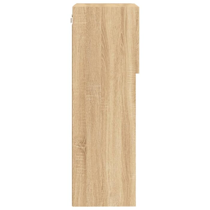 Meuble TV avec lumières LED chêne sonoma 40,5x30x90 cm – Image 8