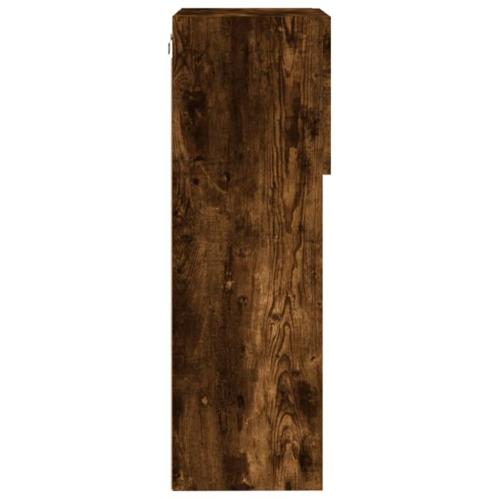 Meuble TV avec lumières LED chêne fumé 40,5x30x90 cm – Image 8