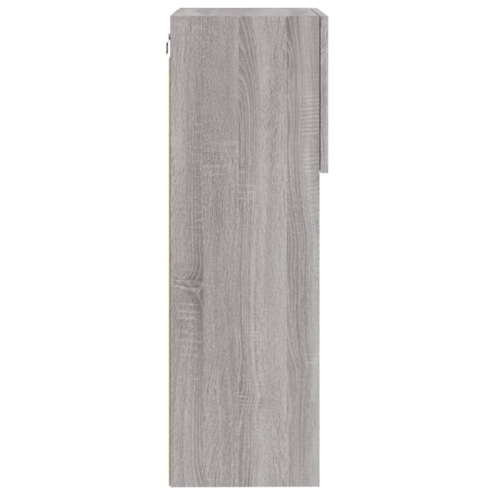 Meuble TV avec lumières LED sonoma gris 40,5x30x90 cm – Image 8