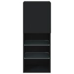 Meuble TV avec lumières LED noir 40,5x30x102 cm – Image 7