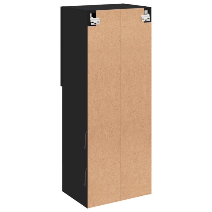 Meuble TV avec lumières LED noir 40,5x30x102 cm – Image 9