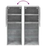 Meuble TV avec lumières LED gris béton 40,5x30x102 cm – Image 10