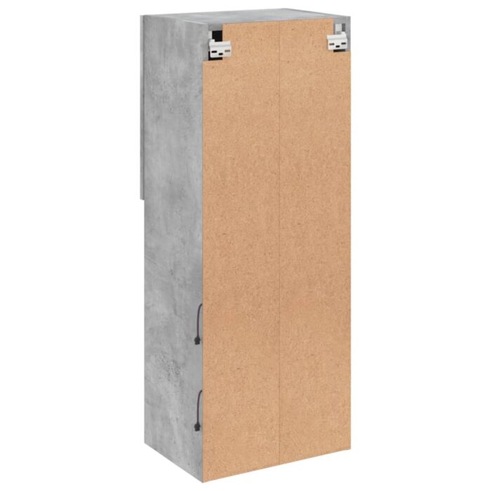 Meuble TV avec lumières LED gris béton 40,5x30x102 cm – Image 9