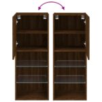 Meuble TV avec lumières LED chêne marron 40,5x30x102 cm – Image 10