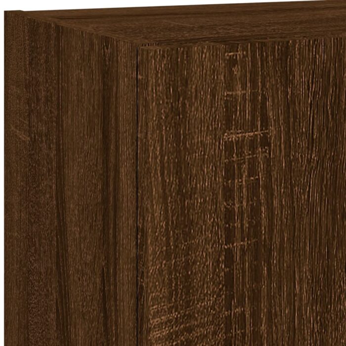 Meuble TV avec lumières LED chêne marron 40,5x30x102 cm – Image 11