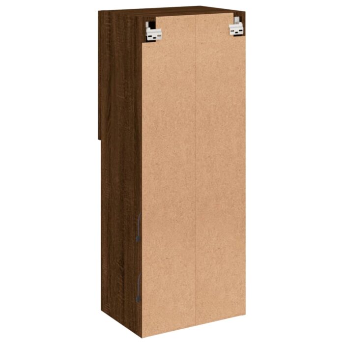 Meuble TV avec lumières LED chêne marron 40,5x30x102 cm – Image 9