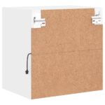 Tables de chevet murales avec lumières LED 2 pcs blanc – Image 9