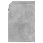 Table de chevet murale avec lumières LED gris béton – Image 6