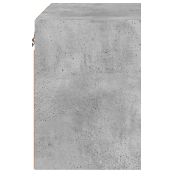 Table de chevet murale avec lumières LED gris béton – Image 6