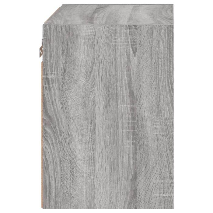 Table de chevet murale avec lumières LED sonoma gris – Image 6