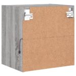 Table de chevet murale avec lumières LED sonoma gris – Image 7