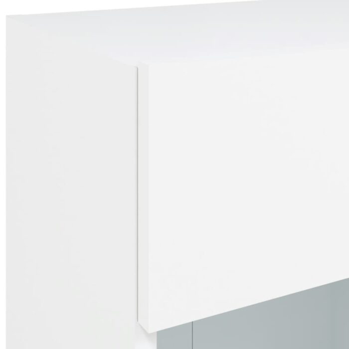 Meuble TV mural avec lumières LED blanc 40x30x60,5 cm – Image 10
