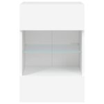 Meuble TV mural avec lumières LED blanc 40x30x60,5 cm – Image 7