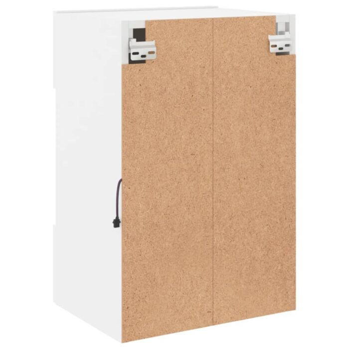 Meuble TV mural avec lumières LED blanc 40x30x60,5 cm – Image 9
