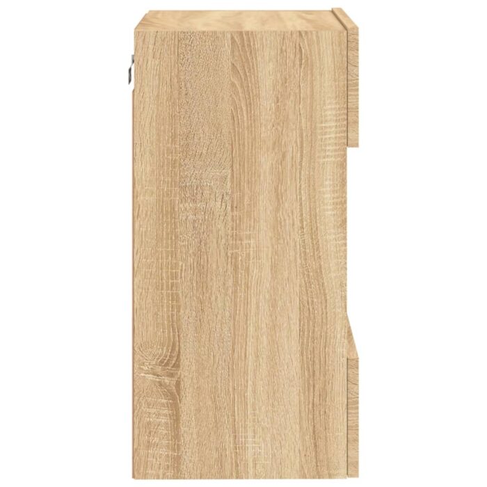 Meuble TV mural avec lumières LED chêne sonoma 40x30x60,5 cm – Image 8