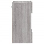 Meuble TV mural avec lumières LED sonoma gris 40x30x60,5 cm – Image 8