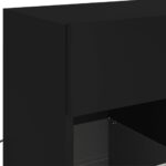 Meuble TV mural avec lumières LED noir 58,5x30x60,5 cm – Image 9