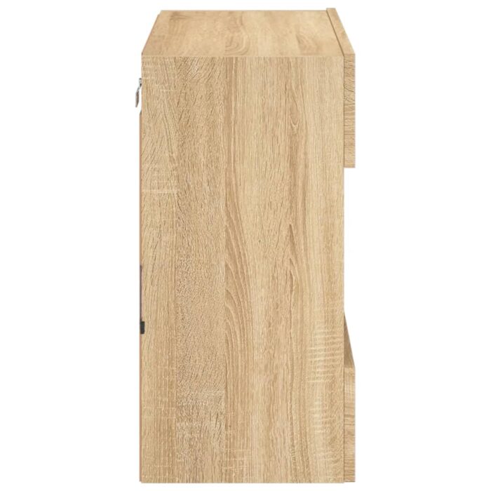 Meuble TV mural avec lumières LED chêne sonoma 58,5x30x60,5 cm – Image 7