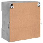 Meuble TV mural avec lumières LED gris béton 58,5x30x60,5 cm – Image 8