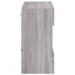 Meuble TV mural avec lumières LED sonoma gris 58,5x30x60,5 cm – Image 7