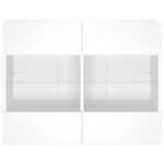 Meuble TV mural avec lumières LED blanc 78,5x30x60,5 cm – Image 5