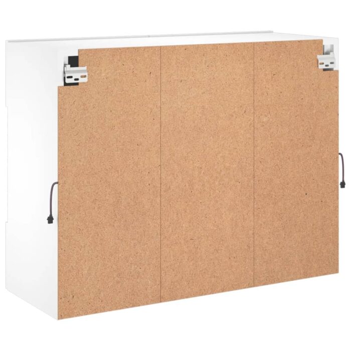 Meuble TV mural avec lumières LED blanc 78,5x30x60,5 cm – Image 8