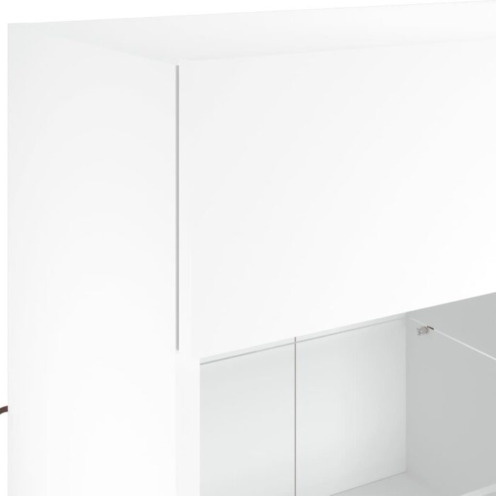 Meuble TV mural avec lumières LED blanc 78,5x30x60,5 cm – Image 9