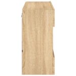 Meuble TV mural avec lumières LED chêne sonoma 78,5x30x60,5 cm – Image 7