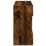 Meuble TV mural avec lumières LED chêne fumé 78,5x30x60,5 cm – Image 7