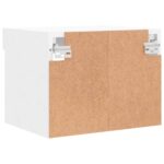 Table de chevet murale avec lumières LED blanc – Image 7