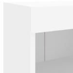 Table de chevet murale avec lumières LED blanc – Image 8