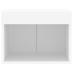 Tables de chevet murales avec lumières LED 2 pcs blanc – Image 7