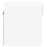 Tables de chevet murales avec lumières LED 2 pcs blanc – Image 8