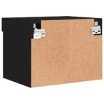 Tables de chevet murales avec lumières LED 2 pcs noir – Image 9