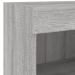 Tables de chevet murales avec lumières LED 2 pcs sonoma gris – Image 10