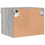 Tables de chevet murales avec lumières LED 2 pcs sonoma gris – Image 9