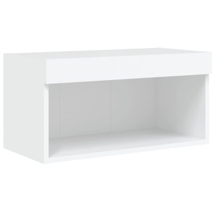 Meuble TV avec lumières LED blanc 60x30x30 cm – Image 5