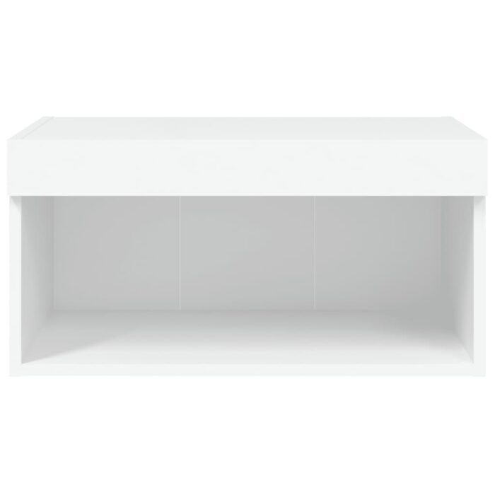 Meuble TV avec lumières LED blanc 60x30x30 cm – Image 6