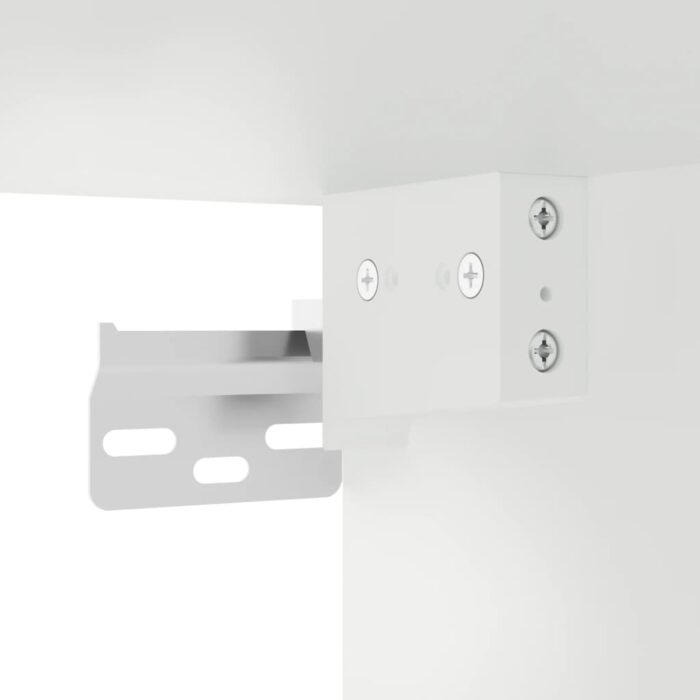 Meuble TV avec lumières LED blanc 80x30x30 cm – Image 10